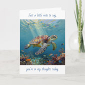 A Sea Turtle Themed Thinking about You Kaart (Voorkant)