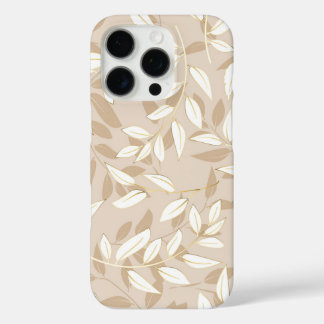 A seamless pattern featuring stylized leaves iPhone 16 pro hoesje