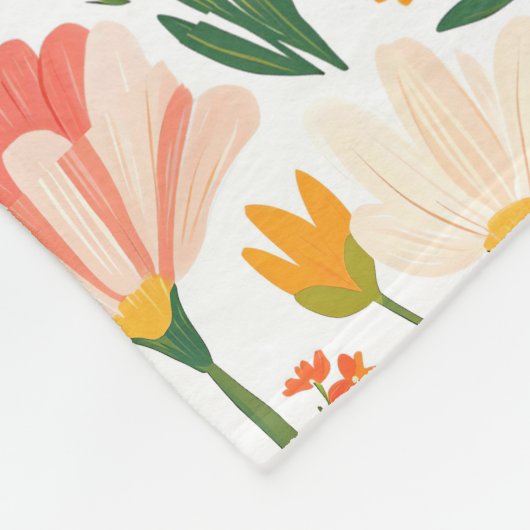  A seamless pattern of spring flowers  Fleece Deken (Hoek)