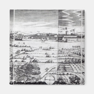 A Section of a Map of Milano, 1640 Magneet