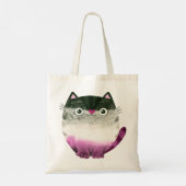 A-seksuele Pride_Cat digitale kunst Tote Bag (Achterkant)