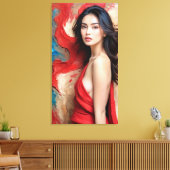 a self wrapped in shadows canvas afdruk (Insitu (Woonkamer))