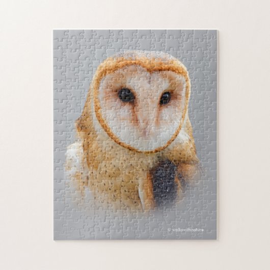 A Serene Barn Owl Legpuzzel (Verticaal)