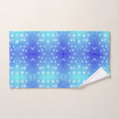 A set of vibrant blue and turquoise towels  (Serviette à main)