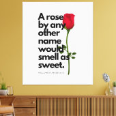 A SHAKESPEARE POEM AND A ROSE  Canvas Print (Insitu (Woonkamer))