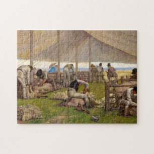 A Sheep Shear Match, 1875, van Eyre Crowe Legpuzzel
