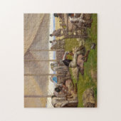 A Sheep Shear Match, 1875, van Eyre Crowe Legpuzzel (Verticaal)