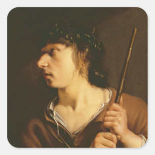 A Shepherd, 1635 Vierkante Sticker