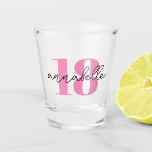 A Shot 18e anniversaire prénom photo verre