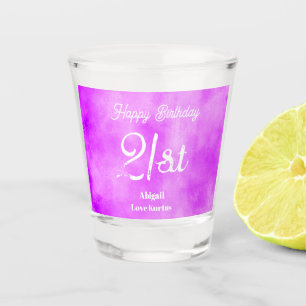 A Shot 21e anniversaire Ciel cosmique Effet nuageux Verre