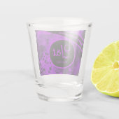 A Shot 21e Anniversaire Paint Violet Splatter Verre de ti (Dos)