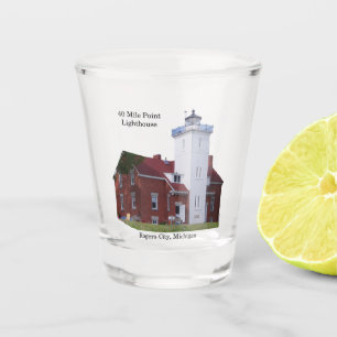 A Shot 40 Mile Point Lighthouse verre tourné