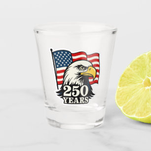 A Shot 50 ans Verre de tir patriotique - USA Eagle & Drap