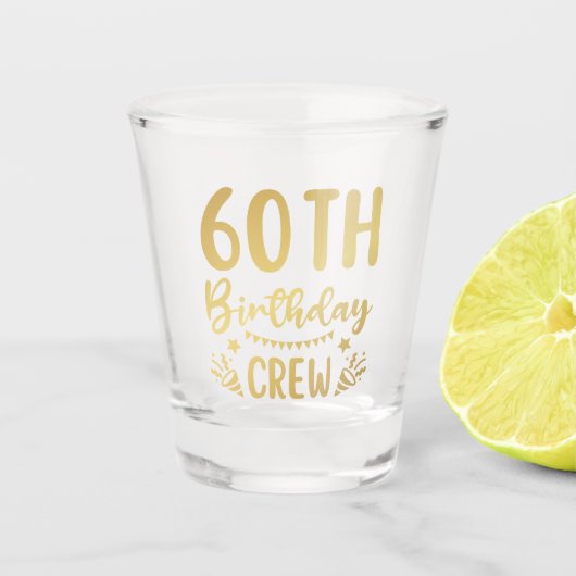 A Shot 60e Anniversaire Équipage de 60 Parties Verre de t (Devant)