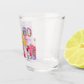 A Shot 60e anniversaire fleurs bouquet verre tourné (Droite)