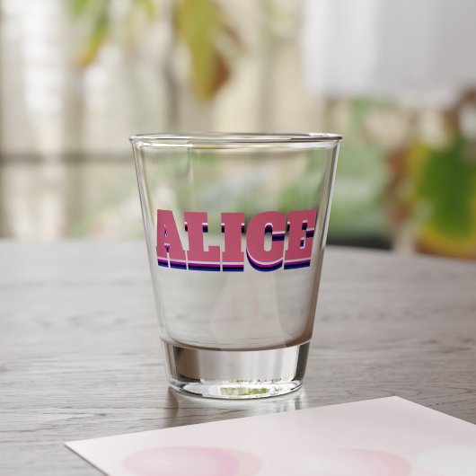 A Shot Alice Nom Verre de tir