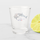 A Shot Amateurs de requins mignons Verre de tir (Dos)