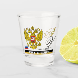 A Shot Anniversaire de la Russie, Verre Mariage, Drapeau 