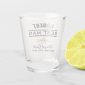 A SHOT BEST MAN MARIAGE PARTY TIRE VERRE (Dos)