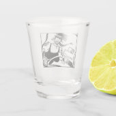 A Shot Biker Chick noir verre abattu (Dos)