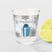 A Shot Cadeau de Noël bleu Verre de Noël (Devant)