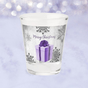 A Shot Cadeau de Noël violet Verre de Noël