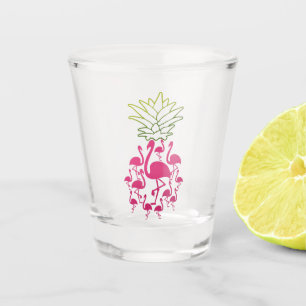 A Shot Cadeaux en verre de Flamant rose mignonne