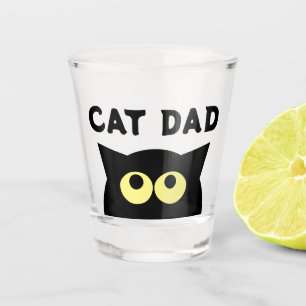 A Shot Chat Papa drôle de verre photo cadeau pour l'amour