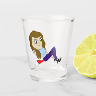 A Shot chibi foxy fille verre tourné