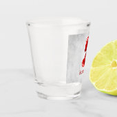 A Shot Coeurs rouges Verre de tir personnalisé (Gauche)