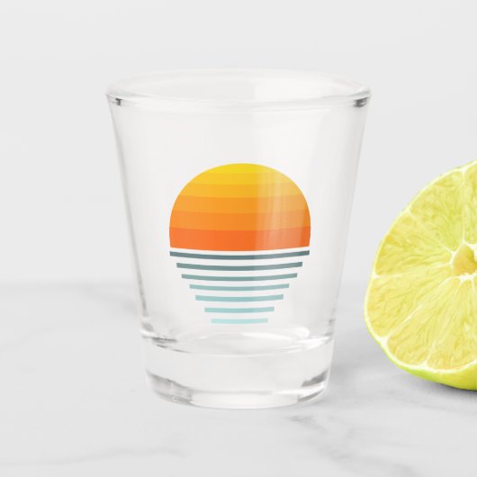 A Shot Coucher de soleil et verre de mer (Devant)