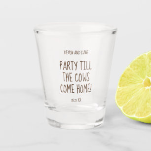 A Shot Couples fiançailles Rustic Grange Series Verre Tir