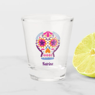 A Shot Cute Crâne Sugar Personnalisé Halloween verre de t