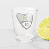 A Shot Delaware, Drapeau D'État En Coeur, Verre Tiré (Dos)