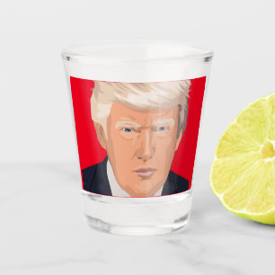 A SHOT DONALD TRUMP TIRE VERRE