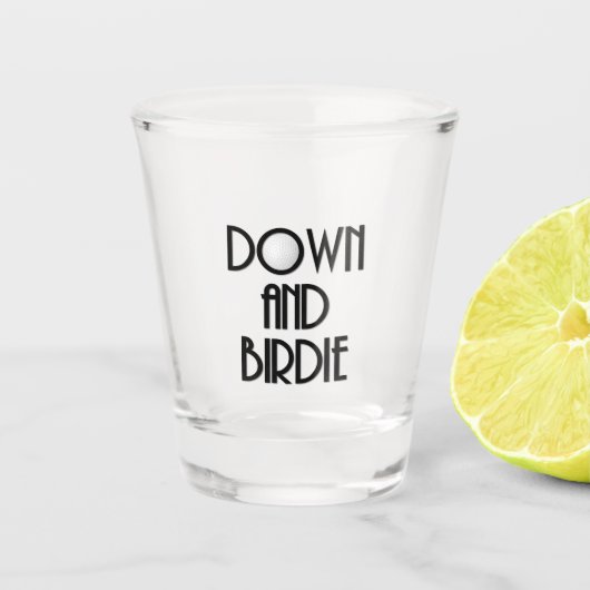 A Shot Down & Birdie Golf Verre de tir (Devant)