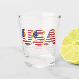 A Shot Drapeau américain verre de tir