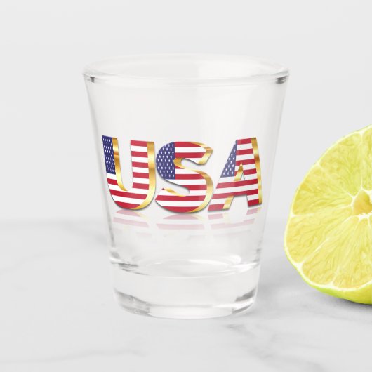 A Shot Drapeau américain verre de tir (Devant)
