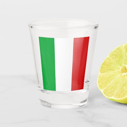 A Shot Drapeau italien verre de tir (Devant)