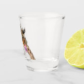 A Shot Drôle Giraffe Tirage De Verre Cheveux - Texte Pers (Droite)