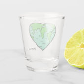 A Shot Earth Love nom personnalisé verre photo (Dos)