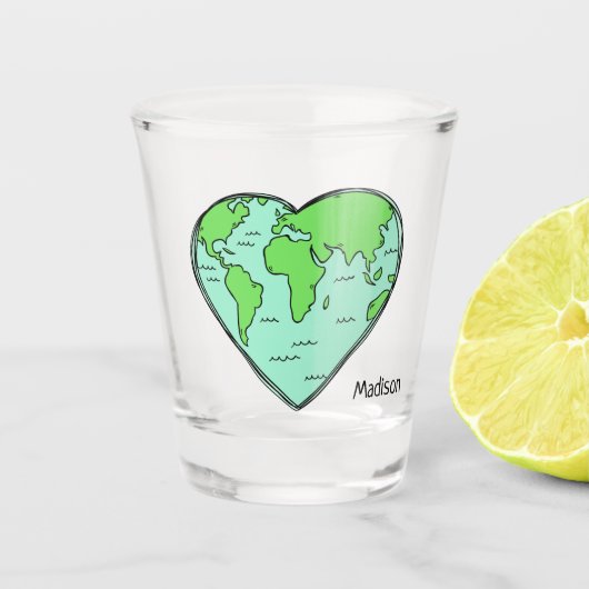 A Shot Earth Love nom personnalisé verre photo (Devant)