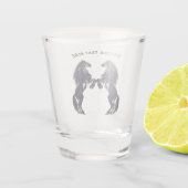 A Shot Élevage Chevaux sauvages noirs Verre de tir Texte  (Dos)