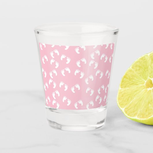 A Shot Empreintes rose Bébé Verre Tiré (Devant)