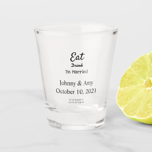 A Shot Faveur de mariage verre de tir (Devant)