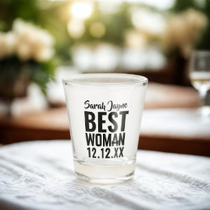 A Shot Fête De Mariage Favoriser Le Verre Tiré Pour La Me