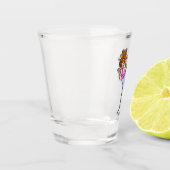 A SHOT FILLE DANS UN ROSE EN VERRE DE MARTINI (Gauche)