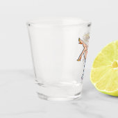 A SHOT FILLE EN VERRE MARTINI ROUGE (Gauche)