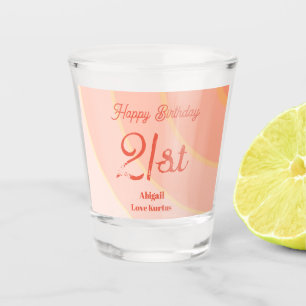 A Shot Flèches personnalisées 21e verre de tir