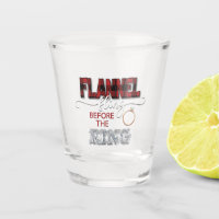 Fling de flanelle avant le verre d'anneau - Rouge